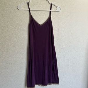 sweet purple dress with lace detailing